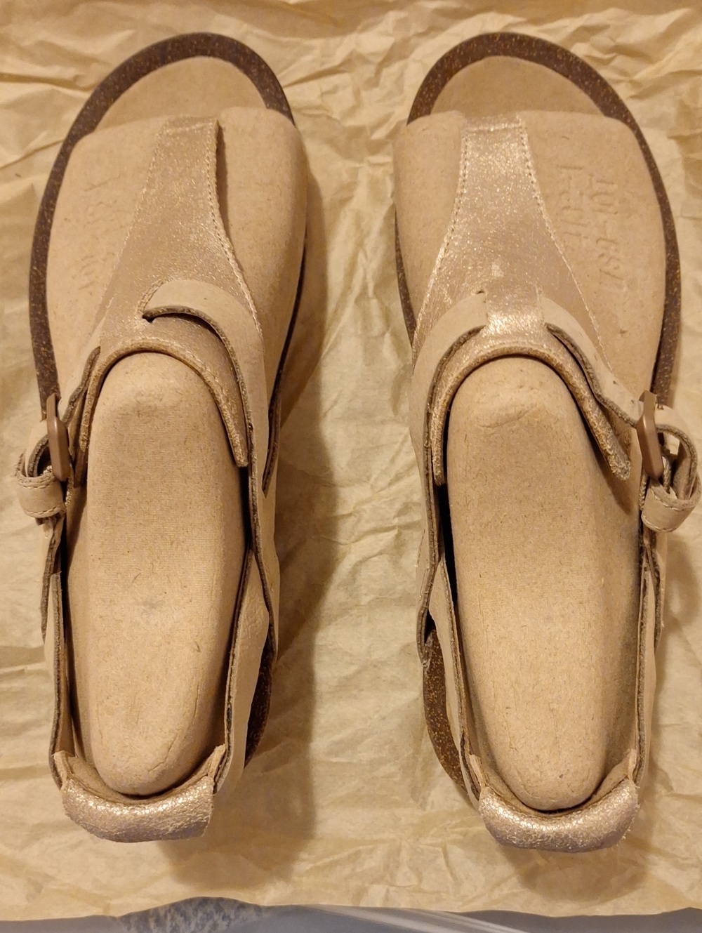 Teva 10 41 Mahonia Thong Sandal Leather Gold Tan Brand New Has Box